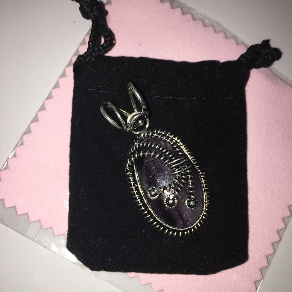 Deep Purple Lace Amethyst STERLING SILVER Pendant
